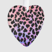 ダルマティアンブラックアンドピンクプリント オーナメント (正面)
