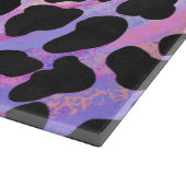 ダルマティアンブラックアンドピンクプリント カッティングボード (角)