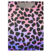 ダルマティアンブラックアンドピンクプリント クリップボード (正面)