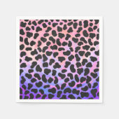 ダルマティアンブラックアンドピンクプリント スタンダードカクテルナプキン (正面)