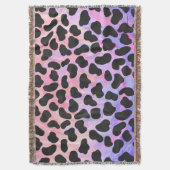 ダルマティアンブラックアンドピンクプリント スローブランケット (正面縦)