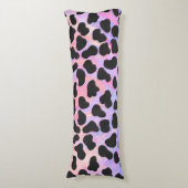 ダルマティアンブラックアンドピンクプリント ボディピロー (正面縦)
