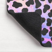 ダルマティアンブラックアンドピンクプリント マウスパッド (コーナー)