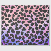 ダルマティアンブラックアンドピンクプリント ラッピングペーパー (フラット)