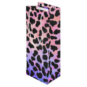 ダルマティアンブラックアンドピンクプリント ワインギフトバッグ (裏面アングル)