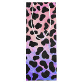 ダルマティアンブラックアンドピンクプリント ワインギフトバッグ (裏面)