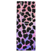 ダルマティアンブラックアンドピンクプリント ワインギフトバッグ (正面)