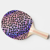 ダルマティアンブラックアンドピンクプリント 卓球ラケット (横)