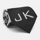 ダルマティアンブラックアンドホワイトプリントタイ ネクタイ (ロール)