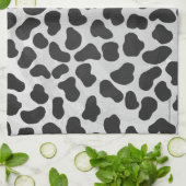 ダルマティアンブラックアンドホワイトプリント キッチンタオル (折り畳み)