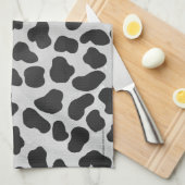 ダルマティアンブラックアンドホワイトプリント キッチンタオル (四つ折り)