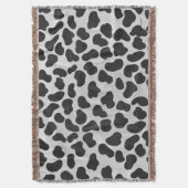 ダルマティアンブラックアンドホワイトプリント スローブランケット (正面縦)