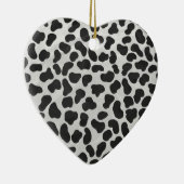 ダルマティアンブラックアンドホワイトプリント セラミックオーナメント (右)