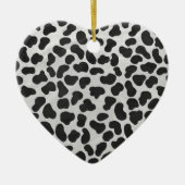 ダルマティアンブラックアンドホワイトプリント セラミックオーナメント (正面)