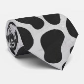 ダルマティアンブラックアンドホワイトプリント ネクタイ (ロール)