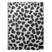 ダルマティアンブラックアンドホワイトプリント ノートブック (正面)