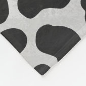 ダルマティアンブラックアンドホワイトプリント フリースブランケット (角)