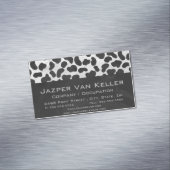 ダルマティアンブラックアンドホワイトプリント マグネット名刺 (インサイチュ)