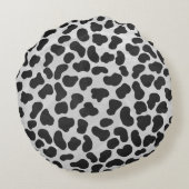 ダルマティアンブラックアンドホワイトプリント ラウンドクッション (裏面)