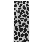 ダルマティアンブラックアンドホワイトプリント ワインギフトバッグ (正面)