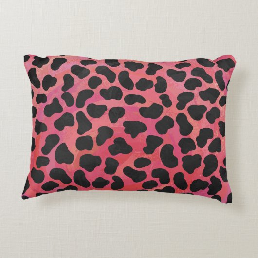 ダルマティアンブラックアンドレッドプリント アクセントクッション (裏面)