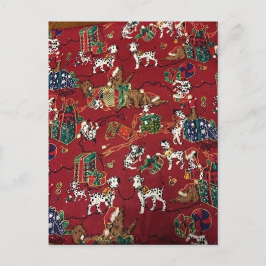 ダルマティアンホリデイプリント シーズンポストカード (正面)