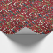 ダルマティアンホリデイプリント ラッピングペーパー (角)