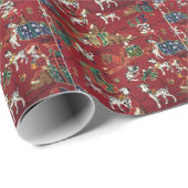 ダルマティアンホリデイプリント ラッピングペーパー (ロールコーナー)