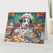 ダルマティアンホリデーベーキング:フェスティバルクリスマス カード (正面)