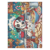 ダルマティアンホリデーベーキング:フェスティバルクリスマス テーブルクロス (正面)