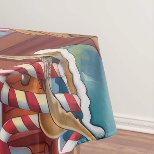 ダルマティアンホリデーベーキング:フェスティバルクリスマス テーブルクロス (インサイチュ)