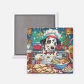 ダルマティアンホリデーベーキング:フェスティバルクリスマス マグネット (正面/裏面)