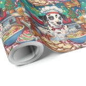 ダルマティアンホリデーベーキング:フェスティバルクリスマス ラッピングペーパー (ロールコーナー)