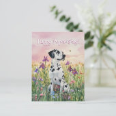 ダルマティアンポストクロッシング – ポストカード (スタンド正面)