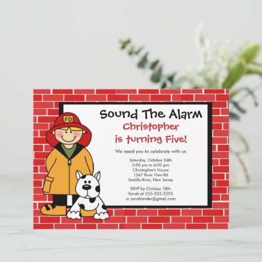 ダルマティアン消防士誕生会 招待状 (スタンド正面)