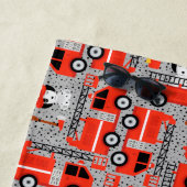 ダルマティアン犬の消防パーソナライズされた士 ビーチタオル (インサイチュ)