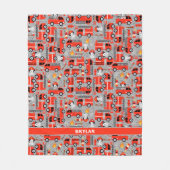 ダルマティアン犬の消防パーソナライズされた士 フリースブランケット (正面)