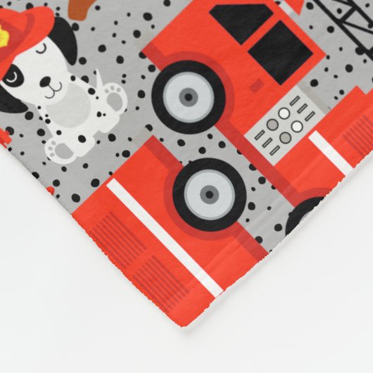 ダルマティアン犬の消防パーソナライズされた士 フリースブランケット (角)