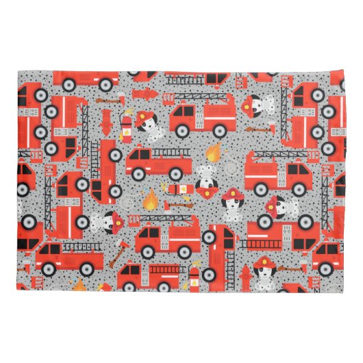 ダルマティアン犬の消防パーソナライズされた士 枕カバー (裏面)