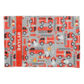 ダルマティアン犬の消防パーソナライズされた士 枕カバー (正面)