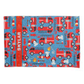 ダルマティアン犬の消防パーソナライズされた士 枕カバー (正面)