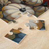 ダルマティアン犬の秋の収穫感謝祭 ジグソーパズル (側面)