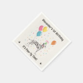 ダルマティアン犬の誕生日パーティー スタンダードカクテルナプキン (角)