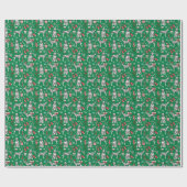 ダルマティアン犬クリスマスドッグ ラッピングペーパー (フラット)