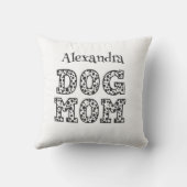 ダルマティアン犬ママ白黒 クッション (裏面)