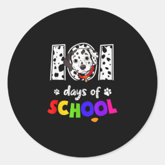 ダルマティアン犬101日の学校 ラウンドシール