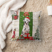 ダルマティアン・ドッグ・クリスマス クッション (ブランケット)