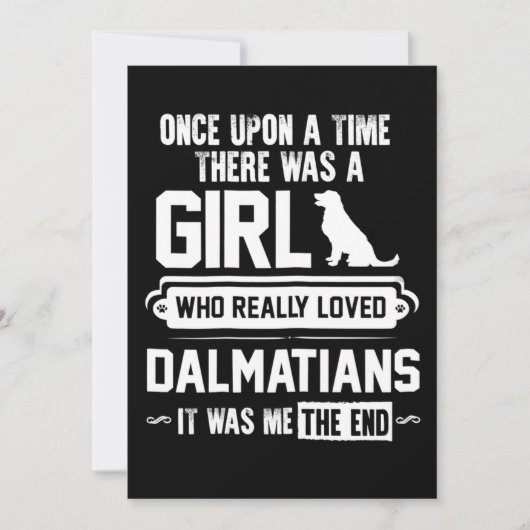 ダルマティア人が本当に好きだった サンキューカード (正面)