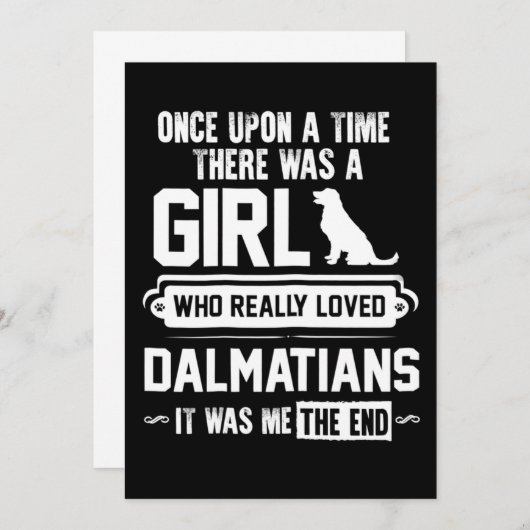 ダルマティア人が本当に好きだった サンキューカード (正面/裏面)