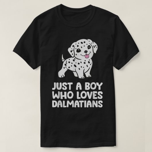 ダルマティア人を愛する少年 Tシャツ (デザイン正面)